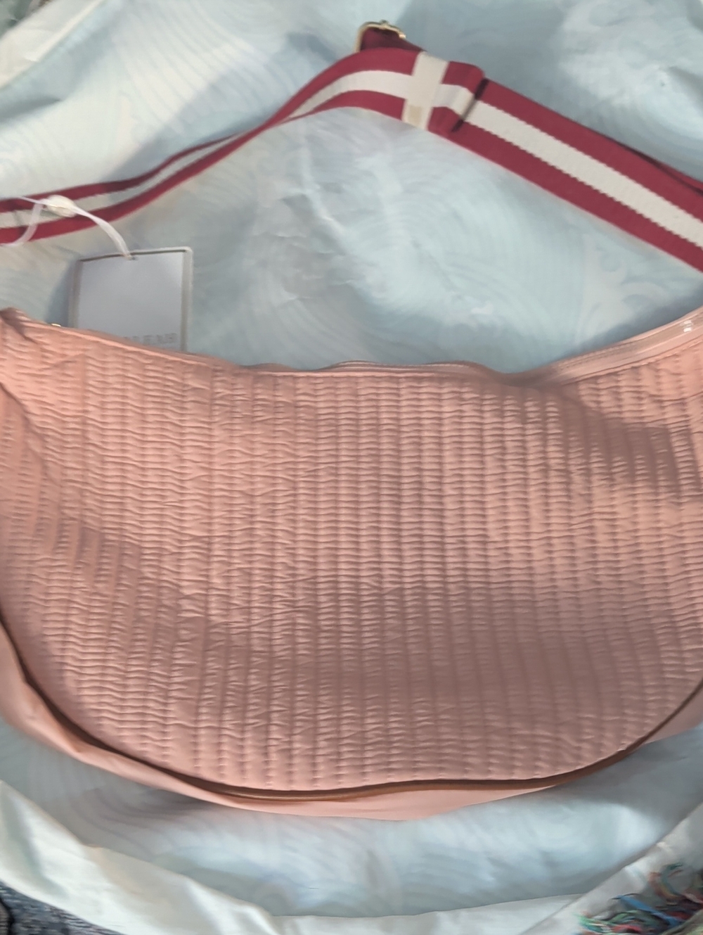 Shiraleah Extra Large Rose Blush Crossbody Bag Purse NWT New